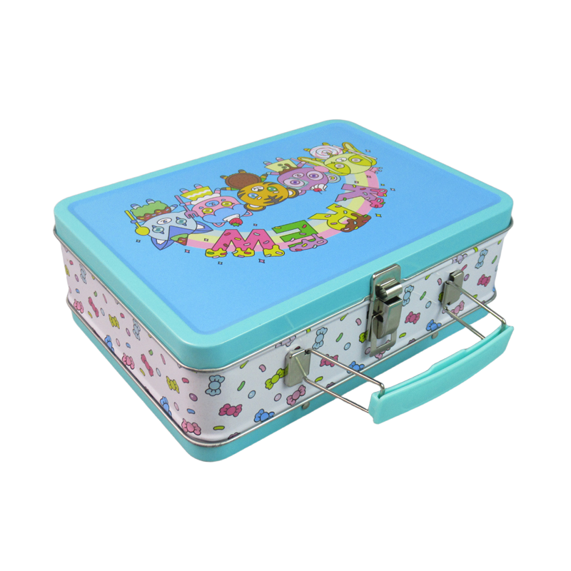 Rectangle Tin box with handle
